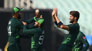 Pakistan defeats Bangladesh to end their losing streak in the World Cup.